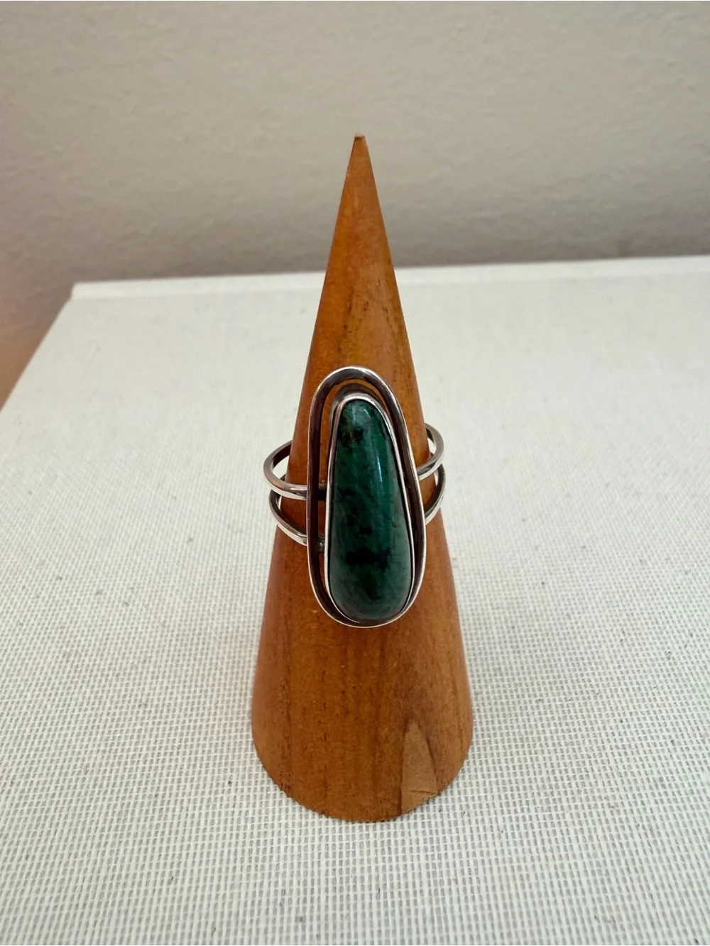 Handmade Sterling Silver Eilat (King Solomon’s) Stone Ring, Adjustable